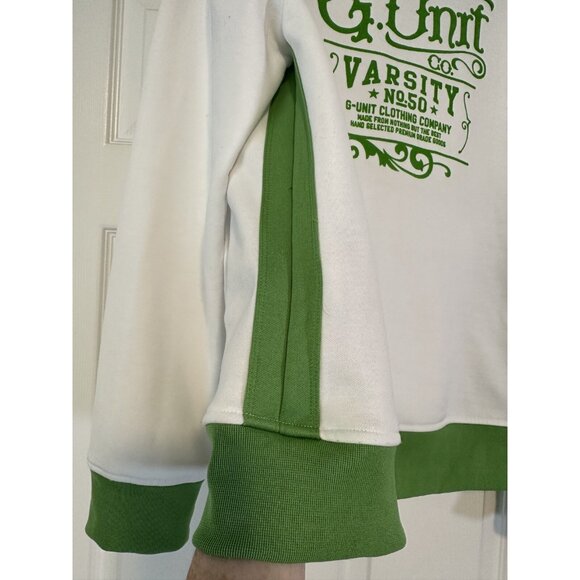 G-Unit G.Unit Varsity No 50 Cent zip track jacket white green athletic L Large - Picture 14 of 16